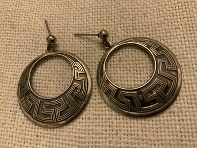 WM Wheeler Manufac Southwest Black Hills Front Face Sterling Silber 925 Ohrringe
