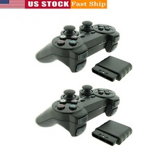 2 Pack For Sony PS2 2.4G Wireless Twin Shock ...