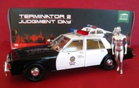 Chevrolet Caprice Mit T-1000 Figur Terminator 2 Filmauto Greenlight 1:18 Neu