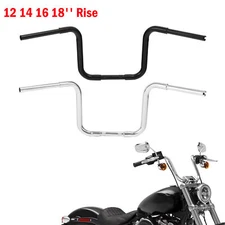 12/14/16/18'' Rise 1.25" Ape Hanger Handlebar Fit For Harley FLST FXST Sportster