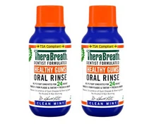 2 Pack - TheraBreath Healthy Gums Mouthwash, Clean Mint, Antigingivitis, 3 oz