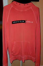 American Eagle Outfitters Women s Pink Long Sleeve Sweatshirt Hoodie SZ Sm- MED