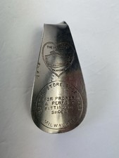 Vintage Boston Store Milwaukee Advertising Shoe Horn Metal Shoe Shop Promo