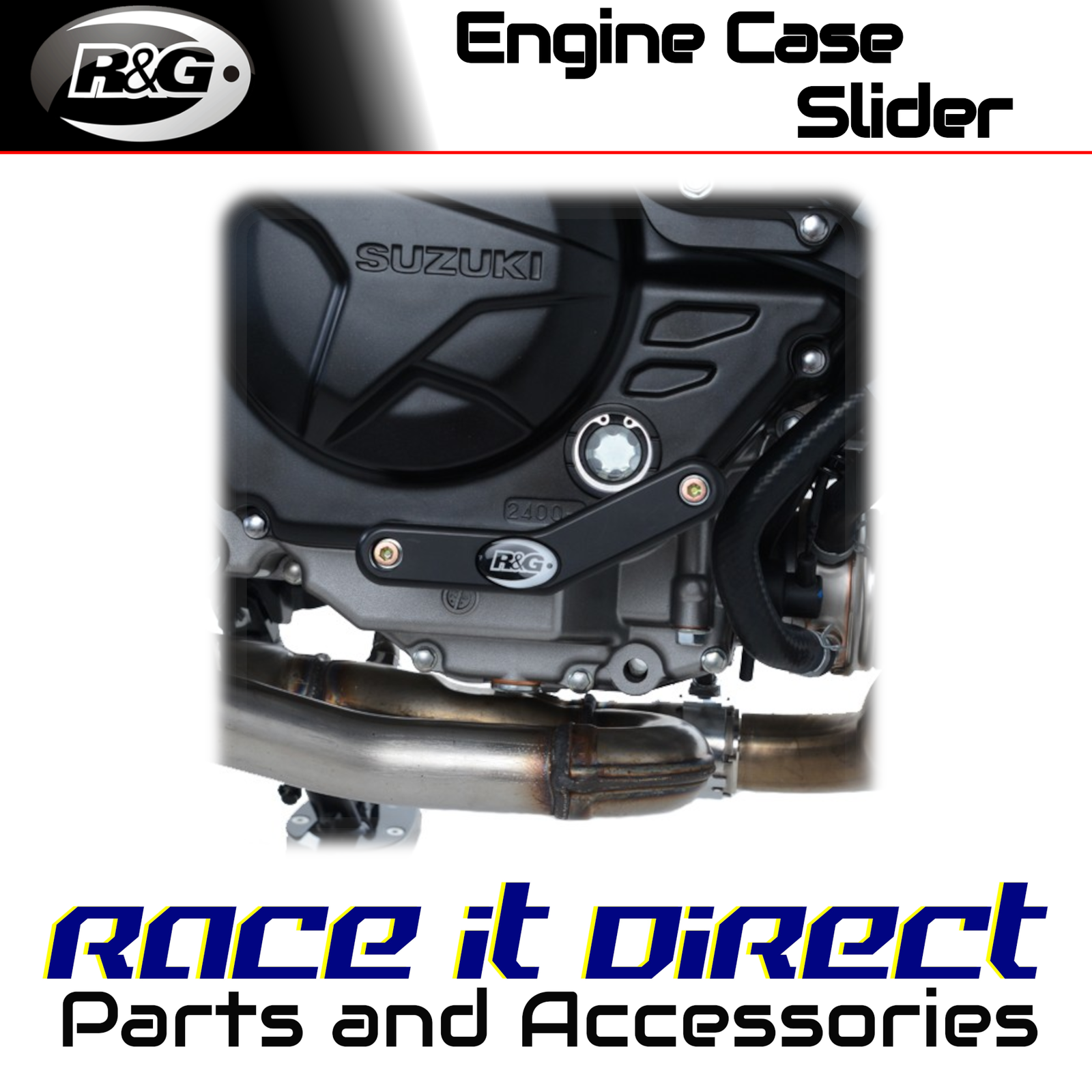 Engine Case Sliders for Suzuki SV650 Unfaired 2018 LHS R&G