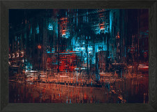 Poster digitale Londra con cornice arte da parete quadro stampa su tela