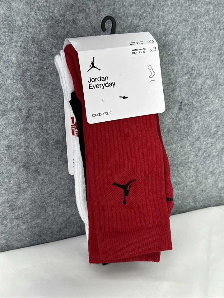 NUEVO CON ETIQUETAS PAQUETE DE 3 PARES CALCETINES JORDAN TODOS LOS DÍAS DX9632-918 TALLA HOMBRE L (8-12) Foto 4 de 4