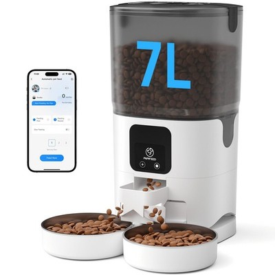 PAPIFEED Automatic Cat Feeder 2 Cats, 2.4G WiFi Cat Food Dispenser with App, ...