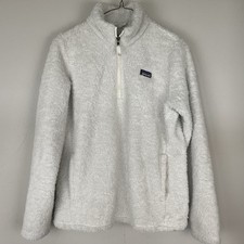 Patagonia Kids Los Gatos 1/4 Zip Pullover Fleece Youth Size XXL Birch White