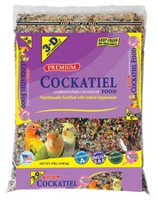 Premium Cockatiel Mix Bird Food Seeds, with Probiotics, 9 lb. Bag