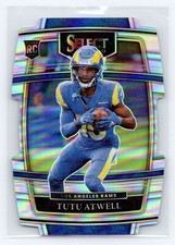2021 Panini Select Silver Prizm Die Cut #61 Tutu Atwell Rookie Los Angeles Rams
