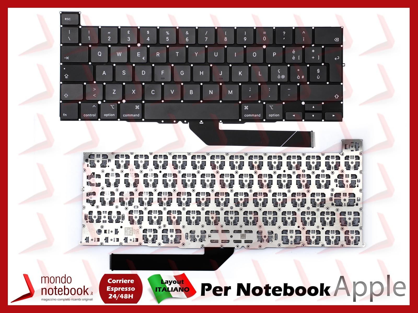 Clavier Pour Apple Macbook Pro 16"" A2141 2019 Avec Touch Bar MVVL2LL/A MVVM2LL/A