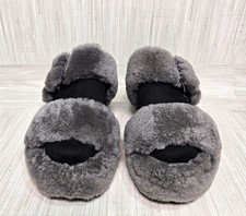 UGG Fuzz Yeah Slides Grey Sheepskin Women s 9 EU 40 1104662
