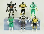 VINTAGE Lot - 6 POWER RANGERS 1990s Bandai Figurines AutoMorphin, Metallic, More