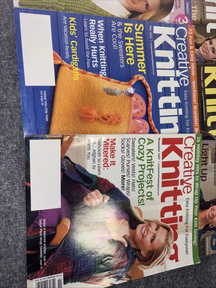 Creative Knitting Lot of 24 Magazines 2006 2005 2007 2008 2009 2010 beads Afghan - Image 2 of 4