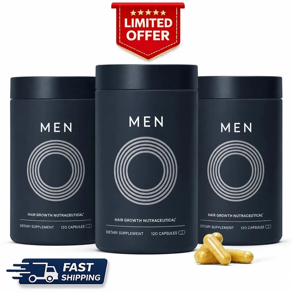 NEW 3 PCS Men's Hair Growth Total 360 Caps Fast Shipping-US Seller