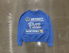 Vintage NCAA Pittsburgh Panthers Pitt University Crewneck Sweatshirt Blue L USA