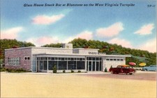 Princeton WV postal GLASS HOUSE SNACK BAR WEST VIRGINIA PEAJE j/26 BB3499