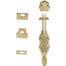 Polished Brass Security Lock, Cabinet Slide Bolt