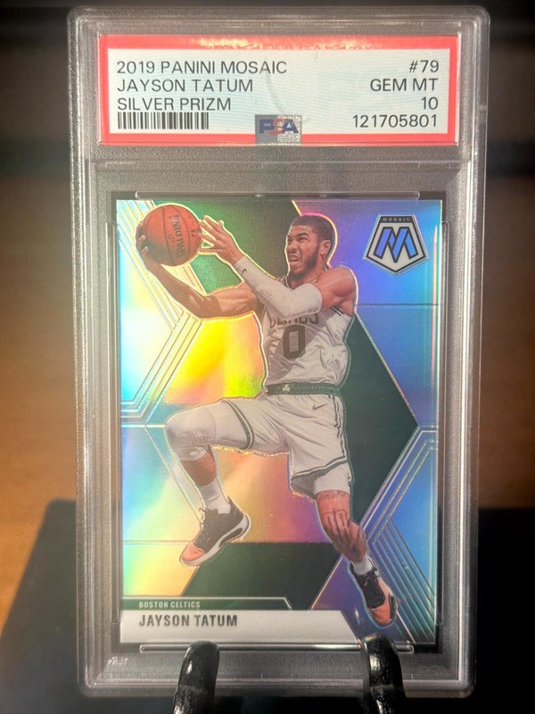 2019 Panini Mosaic Silver Prizm 79 Jayson Tatum PSA 10