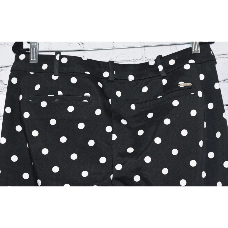 Calça polo de golfe elástica Ralph Lauren feminina preta branca bolinhas tamanho 8 - Imagem 4 de 4