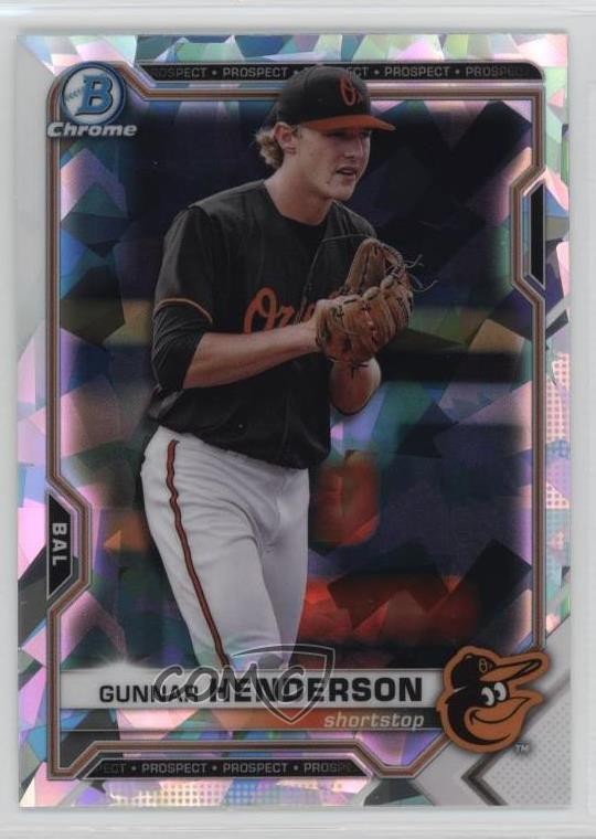 2021 Bowman Chrome Prospects Atomic Refractor Gunnar Henderson #BCP-49 4d3