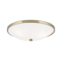 Deckenlampe Deckenleuchte Metall Glas E27 Ø 39,5 Cm In Messing Antik Weiß Rund