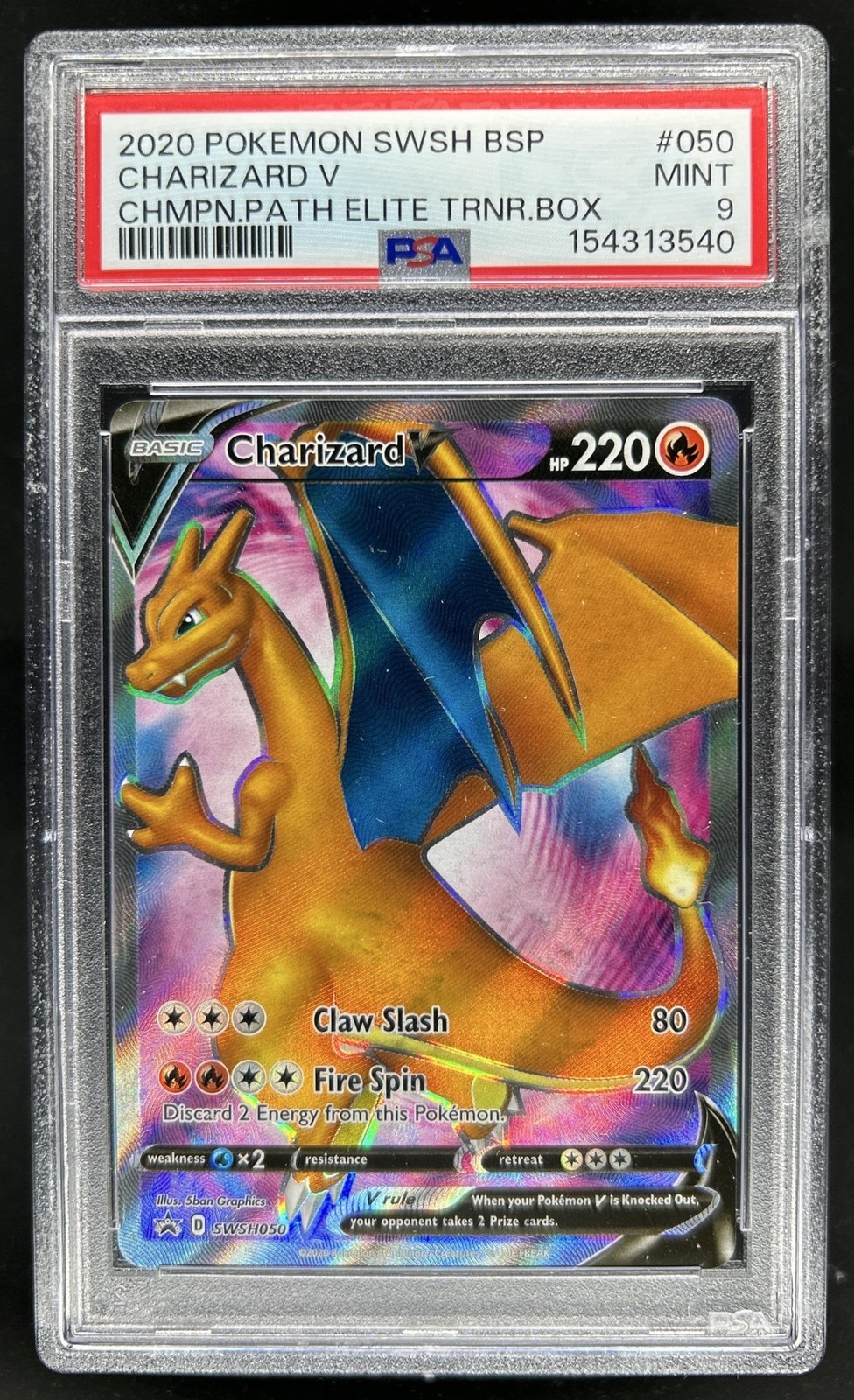 Pokemon SWSH Black Star Promos Charizard V 2020 #SWSH050 PSA 9