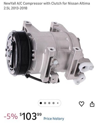 AC Compressor W/Clutch For Nissan Altima 2.5L 2013-2018