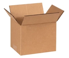 Secure Seal - 7x6x6 Pack of 25 Corrugated Cardboard Packing Shipping Mailing