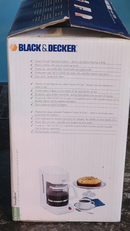 Black & Decker DCM 1200 Versa Brew Coffee Maker White - BRAND NEW SEALED - 2005 - Image 2 of 4