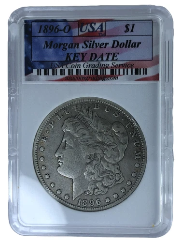 1896-O $1 Morgan Silver Dollar USA Coin Grading "KEY DATE" Slab