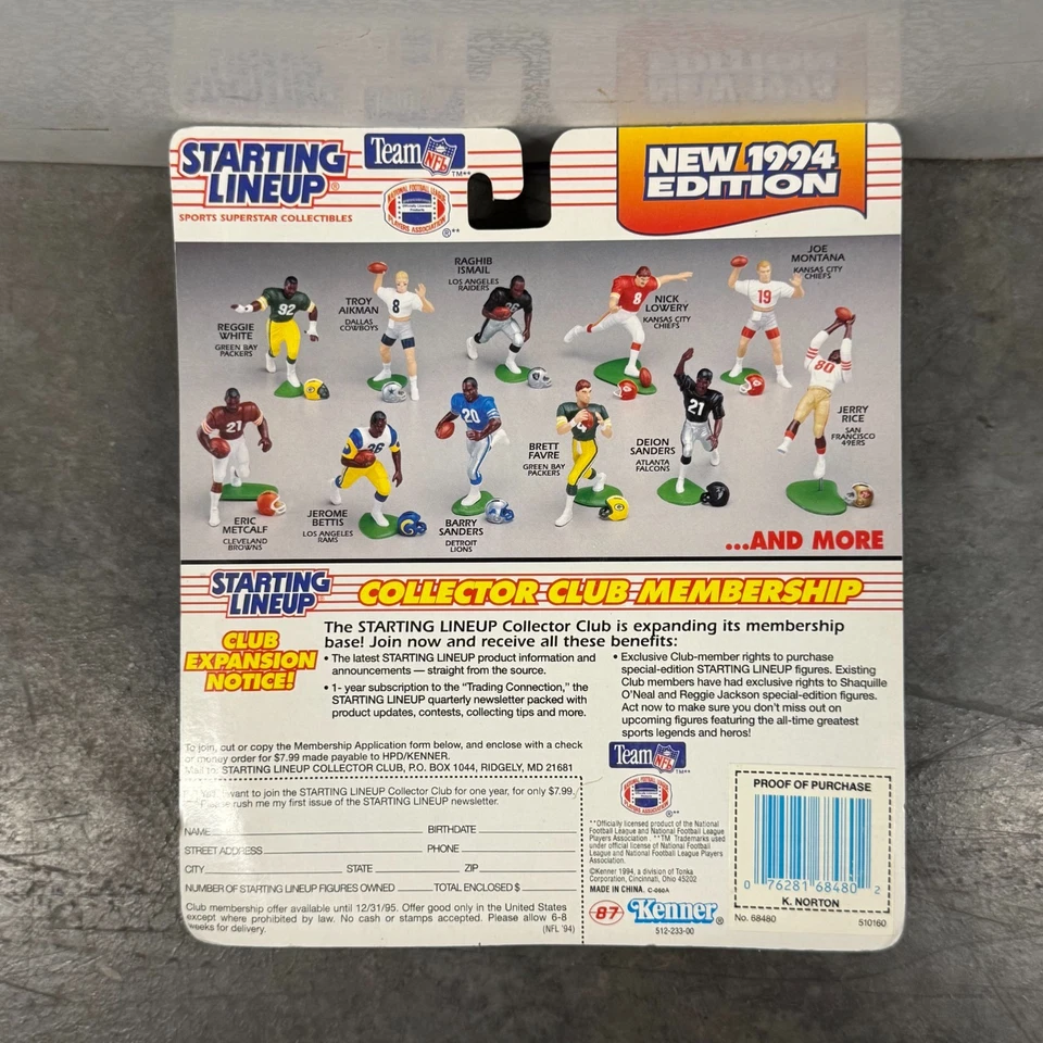 1994 Edition Starting Lineup Ken Norton Chicago Bears NFL Action Figure & Card - Image 2 of 4