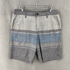 O  Neill Hybrid Board Shorts Trunks Surf Swim Men  s Size 36 Striped Gray 11108