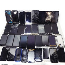 Mixed Cell Phone Lot of 34 Parts Repair Samsung LG Motorola HTC Nokia Apple