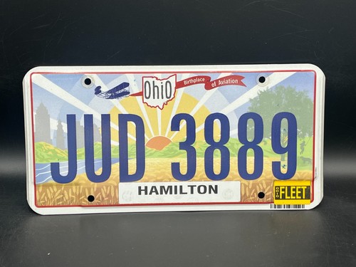 One or More - Colorful OHIO Graphic Flat License Plate - BIRTHPLACE OF AVIATION