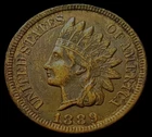 1889 INDIAN HEAD CENT FULL LIBERTY! DIAMONDS! AU! A beautiful coin!