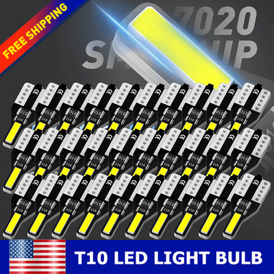 AUXITO 168 194 T10 LED Side Marker Light Bulbs Amber White Super Bright CANBUS