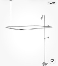 DANCO Add-A-Shower Bathtub to Shower Conversion Kit for Clawfoot Tubs, Polished