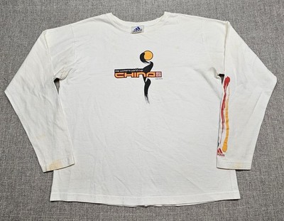 Vintage Adidas Shirt Womens Large FIFA World Cup China Long Sleeve