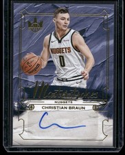 2024 Panini Court Kings Christian Braun Masterstrokes /99 #MS-CHR Auto Nuggets