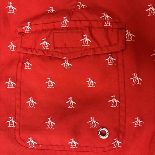 Penguin Munsingwear (2 Pair) Board Shorts Lined Swim Logo Red Blue Men’s Size 30 - Picture 17 of 20