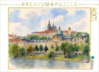 Puzzle Calvendo Vue Sur La Vltava Et Prague | 1000 PièCes, Format Assemblé 64 ×