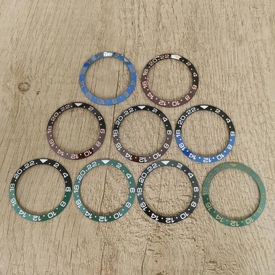 38MM-30.5MM GMT Dual-Color Keramik Uhr Lünette Ring für 40MM SUB Uhrengehäuse
