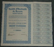 Societe d'Electricite de Rosario Societe Anonyme 1947