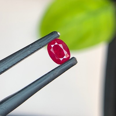 0.68 CT Natural Red Ruby Oval Shape Loose Gemstone From Afghanistan