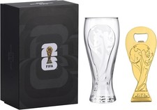Official FIFA World Cup 2026 Edition Pilsner Beer Glass & Bottle Opener Gift Set