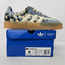 Adidas Sambae x Liberty London Sneakers JQ6046 Blue Floral Women's Size 8