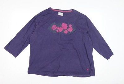 Country Rose Damen T-Shirt Lila XL Blumen