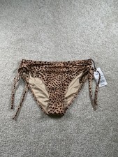 Shade Shore Women's Cheeky Bikini Bottom Medium Beige Spandex