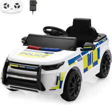 Kids Electric Ride on Police Car, Toddlers Battery-Powered Cop Toy to Drive, 27W